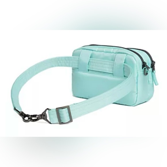 Lug Roundabout Quilted Convertible Wallet Dusty Blue Crossbody Bag - Picture 13 of 15